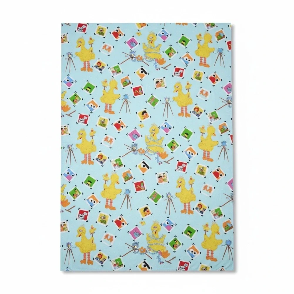 Sesame Street | Vintage Sheet Set Twin Blue Big‎ Bird Oscar Bert Ernie 3pc